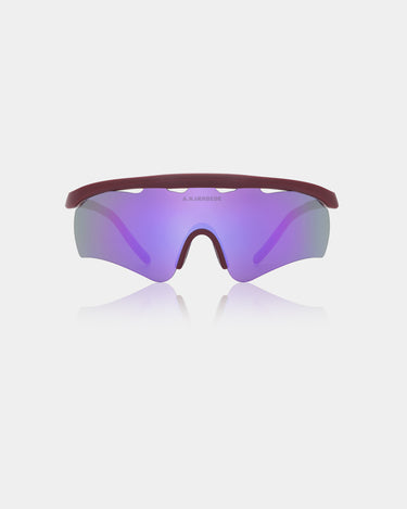 Røde løbe briller med farvet glas
