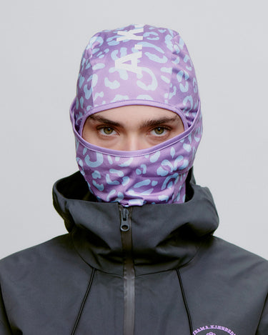 Mønstret, leopard, A.Kjærbede balaclava, foran på dame