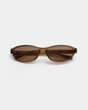 Cat-eye brune A.Kjærbede solbriller med brune glas - liggende