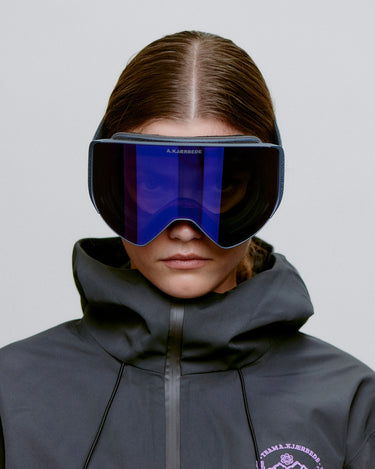 Grå A.Kjærbede skibriller med lilla linse på dame model