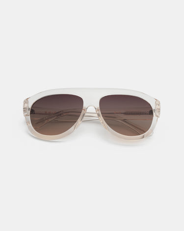 Store transparent aviator A.Kjærbede solbriller med mørk glas - liggende