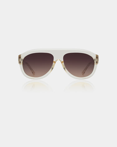 Store transparent aviator A.Kjærbede solbriller med mørk glas