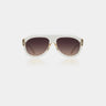 Store transparent aviator A.Kjærbede solbriller med mørk glas