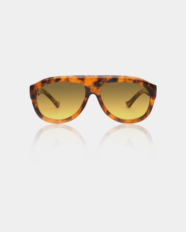 Store havana aviator A.Kjærbede solbriller med brun linse